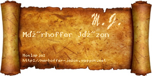 Márhoffer Jázon névjegykártya